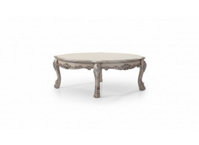 Wood Italian Furniture Classic Style Luxury Beige Coffee Table Living Room Round