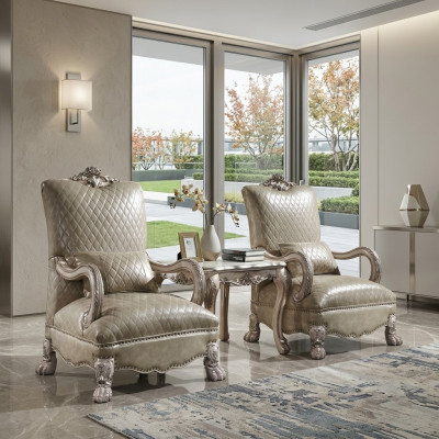 Armchair Hotel Upholstered Chairs Classic Single Seater Wood Leather Living Room Baroque