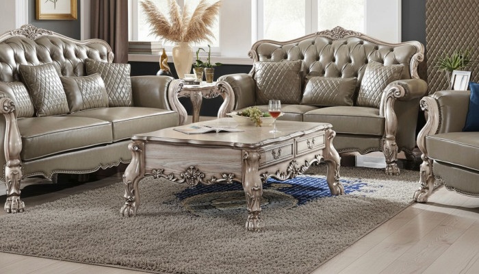 Coffee table sofa tables side table living room design beige wood baroque