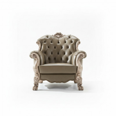Baroque Armchair Single Upholstered Sofa Couch TV Couches Design Living Room New
