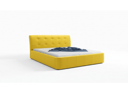 Classic bed frame, upholstered bed, hotel leather, textile beds, fabric 180x200cm