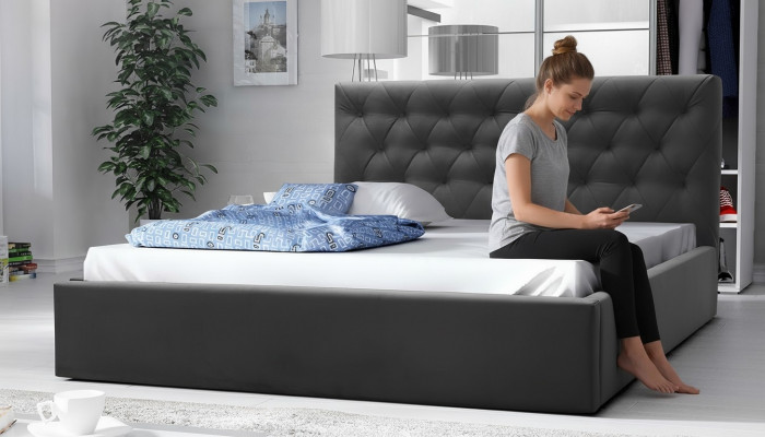 Luxury bed, marital bed style furniture, bedroom hotel beds 180x200 Chesterfield