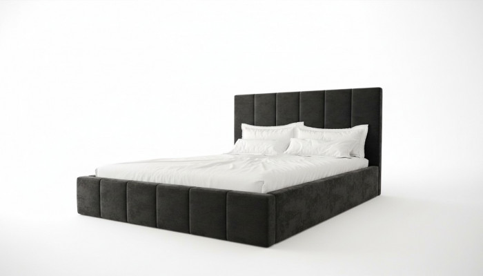 Double Bed Luxury Velvet Textile Bed Double Bedroom Design 160x200cm