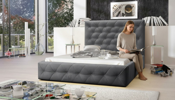 Modern wood designer bed noble furniture beds double new bedroom