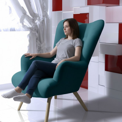 Armchair Single-Seater Lounge Club Furniture Wingback Chair Sofa Couch TV Upholstery New