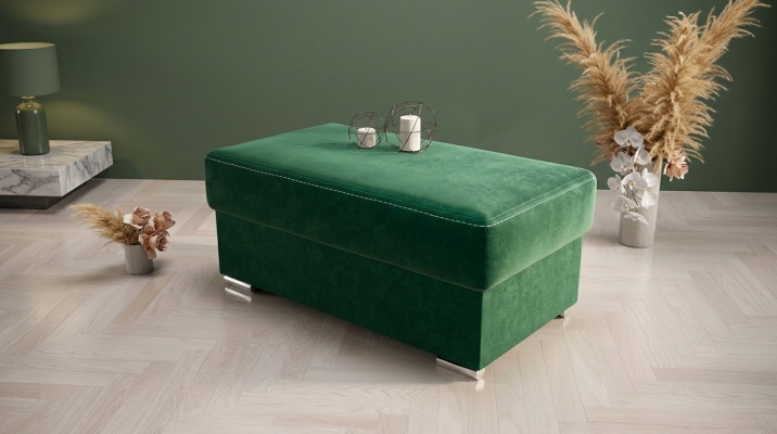 Furniture Living Benches Seat Textile Green Design Ottoman Stool Upholstered Stool Foot