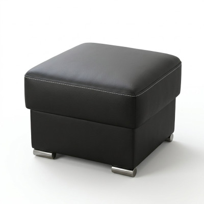 Modern stool bench upholstered footrest corner stool in black ottoman stool