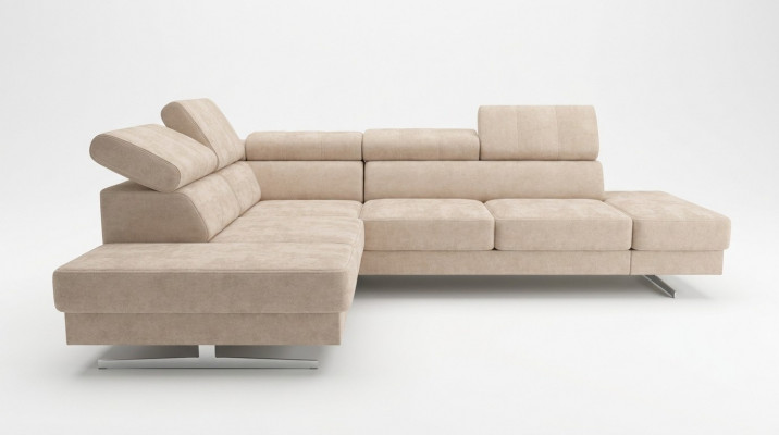 Luxury Furniture Corner Sofa L-Shaped Couch Design Upholstery Textile Sofas Wood Set