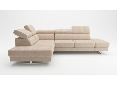 Luxury Furniture Corner Sofa L-Shaped Couch Design Upholstery Textile Sofas Wood Set