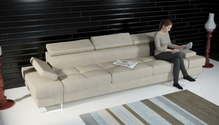 Sofa 4-seater Couch Upholstered Design Sofa 4-seater Sofas Textile Design Sofa Furniture