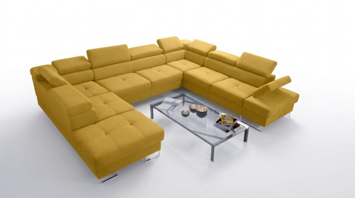 Living landscapes corner sofa couch fabric leather upholstery seating corner sofa U-shaped sofas