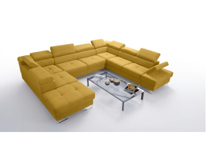 Living landscapes corner sofa couch fabric leather upholstery seating corner sofa U-shaped sofas