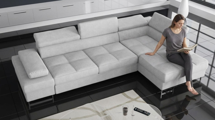 Sofas L shape sofa couch upholstered living landscape design corner sofa textile leather new