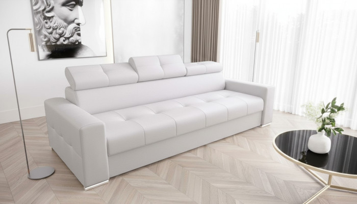 Modern 3-seater sofa room furniture white upholstered three-seater couch design sofa