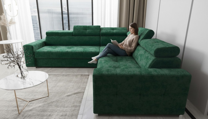 Living room textile leather luxury L-shaped modern corner sofa couch upholstery sofas new
