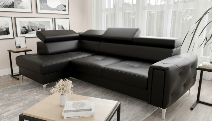 Leather sofa L-shape couch living room corner design living landscape couches sofas new