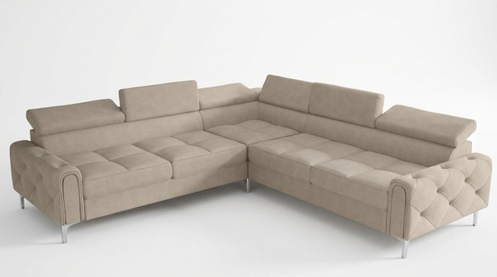 Design sofa couch corner multifunction upholstery living room L-shape textile new