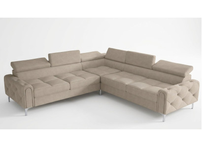 Design sofa couch corner multifunction upholstery living room L-shape textile new
