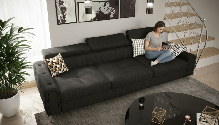 Sofa 3-seater fabric leather sofas couch upholstery luxury furniture modern three-seater