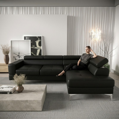 Multifunctional Sofa Couch Corner Sofa Living Room L-Shaped Black Modern Luxury