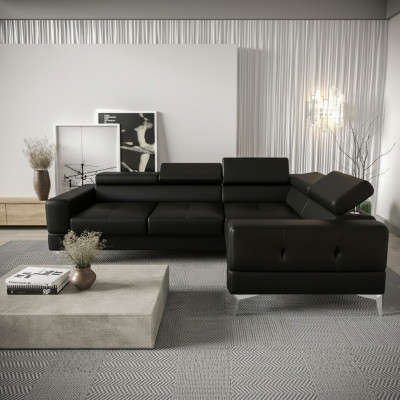 Multifunctional Sofa Couch Corner Sofa Living Room L-Shaped Black Modern Luxury