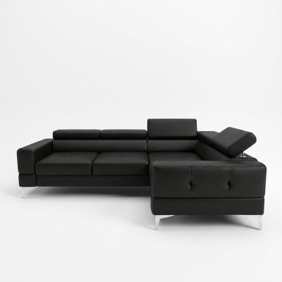 Multifunctional Sofa Couch Corner Sofa Living Room L-Shaped Black Modern Luxury