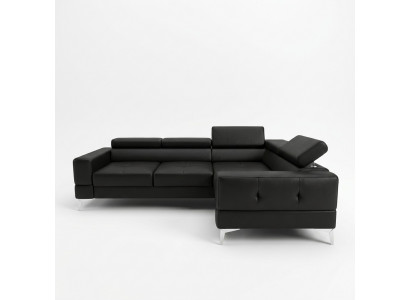 Multifunctional Sofa Couch Corner Sofa Living Room L-Shaped Black Modern Luxury