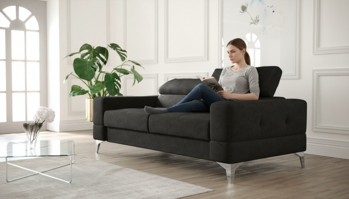 Two-seater leather sofa couch wood sofa upholstery sofa 2-seater fabric couches new