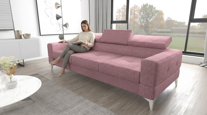 Three-seater couch upholstery design sofa modern 3-seater room furniture pink sofas