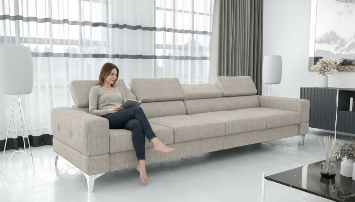 Living room couch couches upholstery sofas xxl design sofa 4-seater textile big new
