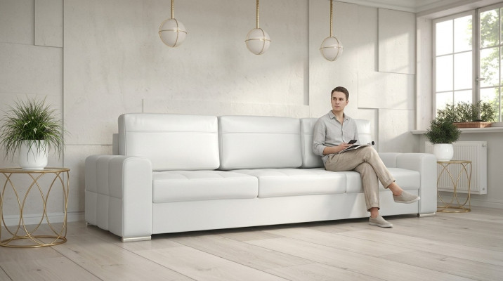 Modern upholstery fabric sofas three-seater sofa with bed function design