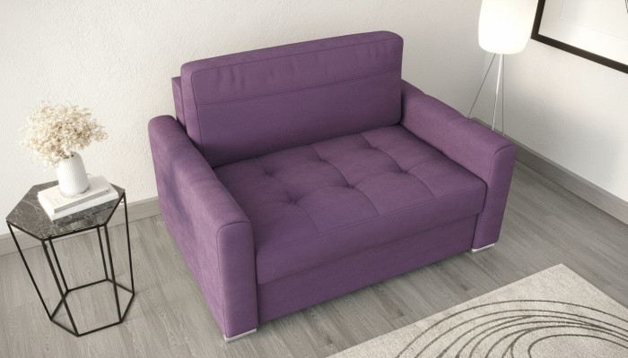 Armchair Relax Textile Lounge Club Upholstery Design Couch Sofa Seat Luxury Purple New