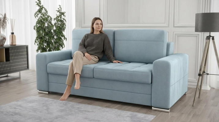 Design upholstered modern 100% textile fabric modern two-seater sofa 2-seater couch