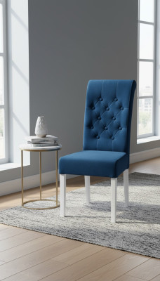 Modern Chesterfield dining chairs 4x chairs for dining room fabric dining set new
