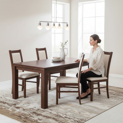 Dining Room Set Dining Room Chairs K17 Set of 4 Chairs Real Wood Upholstered Seat