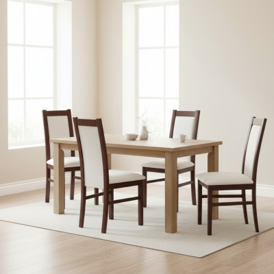 Dining Room Set Dining Room Chairs K17 Set of 4 Chairs Real Wood Upholstered Seat