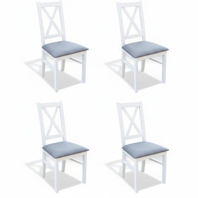 Dining room upholstered seat chairs set complete K22 4x designer chair set