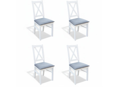 Dining room upholstered seat chairs set complete K22 4x designer chair set
