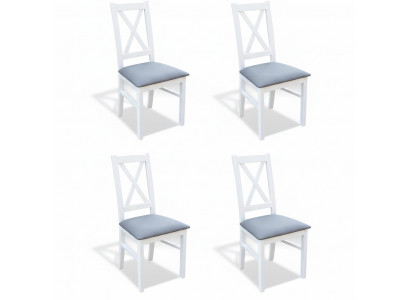 Dining room upholstered seat chairs set complete K22 4x designer chair set