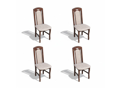 Dining room suite wood upholstery leather fabric new chair group 4x chair set living