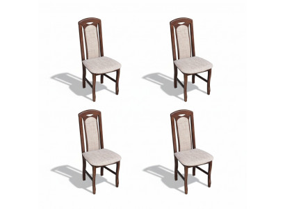 Dining room suite wood upholstery leather fabric new chair group 4x chair set living