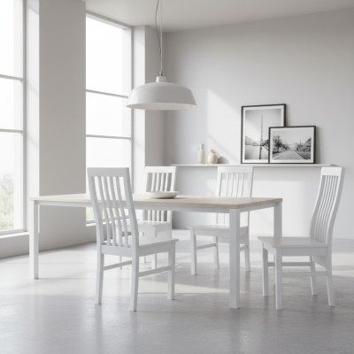 Set of 4 luxury design solid wood chairs seat porch kitchen dining room new
