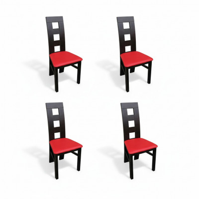 Set of 4 chairs luxury design upholstered solid wood kitchen dining room chairs seat new
