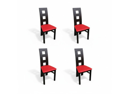 Set of 4 chairs luxury design upholstered solid wood kitchen dining room chairs seat new