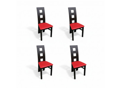 Set of 4 chairs luxury design upholstered solid wood kitchen dining room chairs seat new