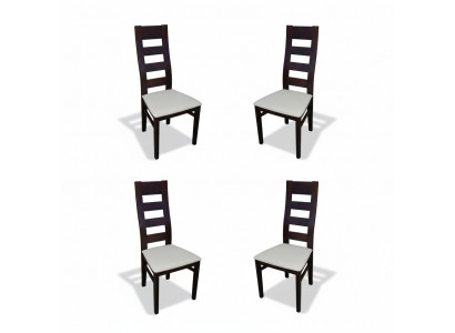 Chairs Restaurant Dining Room Fabric New Design Set 4x Armchair Chair Wood Textile Upholstered