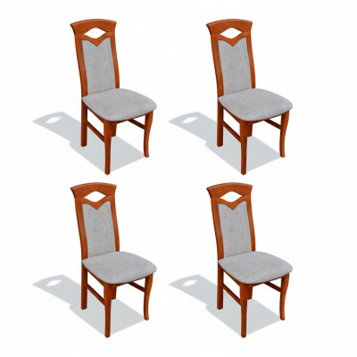 Chair Set Armchair Design Upholstery Fabric Textile Dining Living Room 4x Chairs New