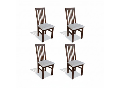 Textile Seat Armchair Set New Club TV Chair 4x Dining Room Upholstered Chair Lounge
