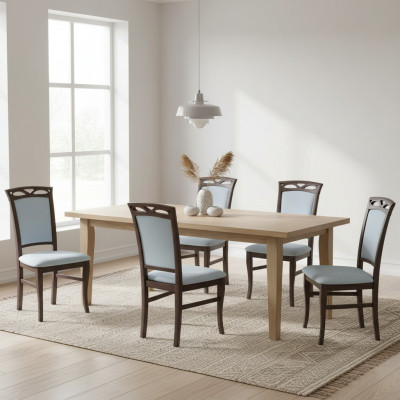 Dining chair armchairs dining chairs new textile set of 4 solid wood chair