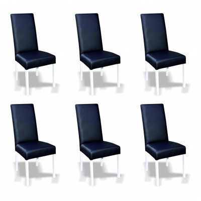 Set of 6x Armchairs Chairs Group Chair Set Complete Dining Room Set
